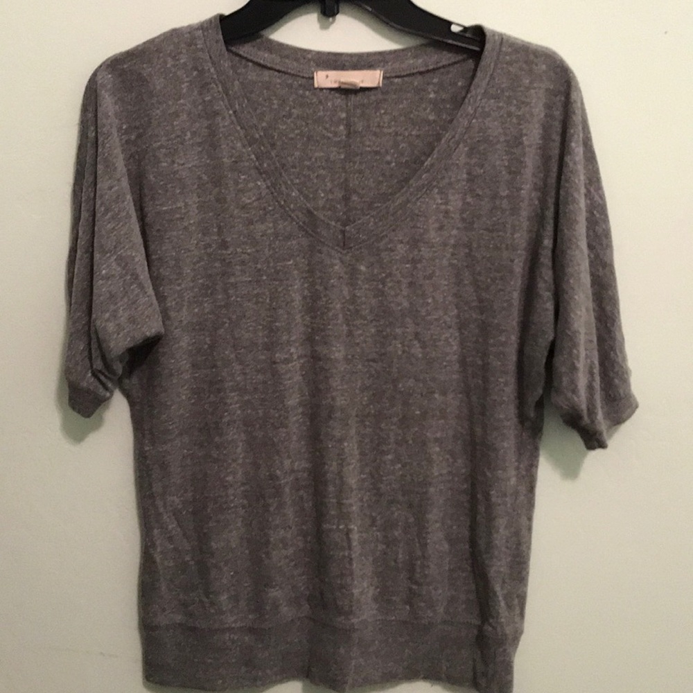 Forever 21 Grey Boxy 3/4 Sweatshirt Shirt